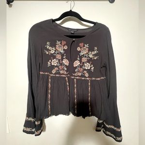 Long sleeve floral blouse from American Eagle Outfitters